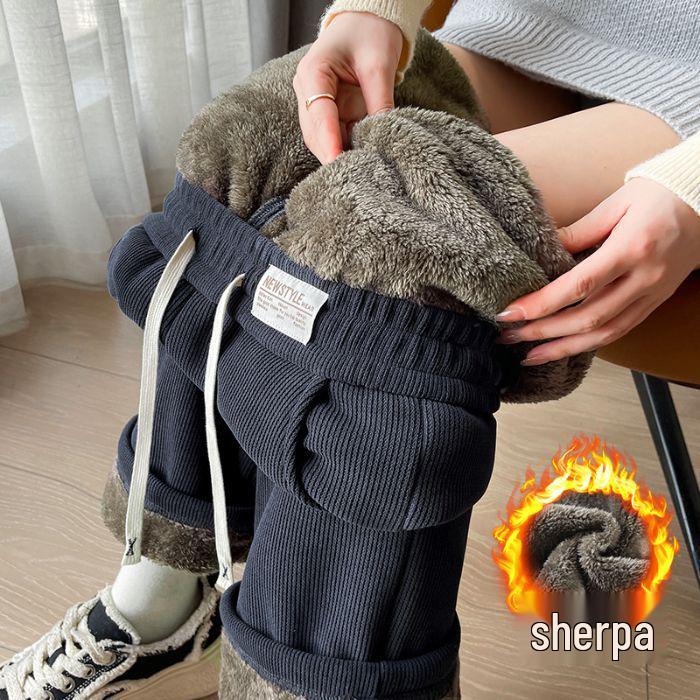 

Женские брюки из шениловой шерсти на флисовой подкладке, широкие вельветовые брюки для осени и зимы 4XL