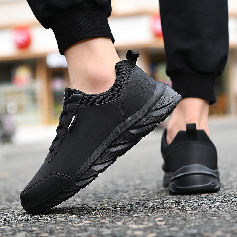 38-46 Men's Ultra-light Large-size Scrub Leather Surface Low-cost Sports Shoes