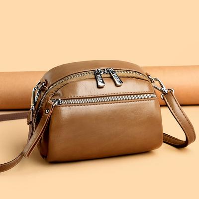 Borsa a spalla semplice di tendenza urbana in pelle morbida primaverile con grande capacità, borsa a tracolla