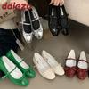 Fashion Fashion Buckle Strap Women Flats With Shoes Female Shallow Soft Footwear Butterfly-Knot Ladies Flats Mary Janes Lolita Shoes