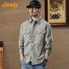 JEEP Men's Loose Fit Long Sleeve Casual Shirt