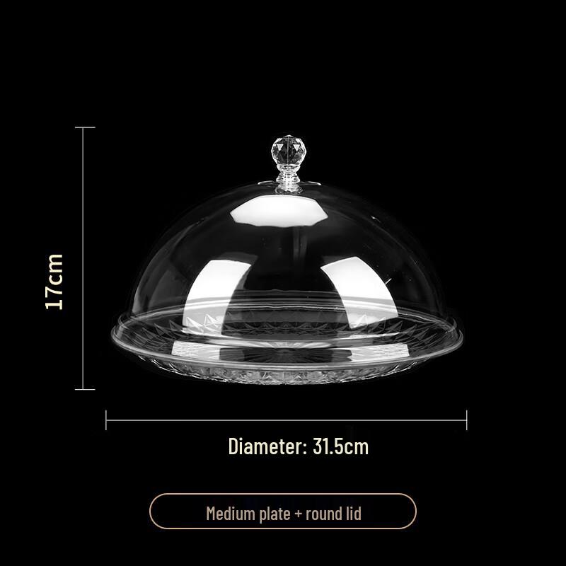 Zhaoran Пластиковая фруктовница в европейском стиле, 3 яруса, с крышкой