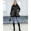 Winter Women's Quilted Trench Coat, Stand Collar Slim Fit Cotton Coat with A-Line Hem, Thick Waist-Defining Parka for Cold Weather