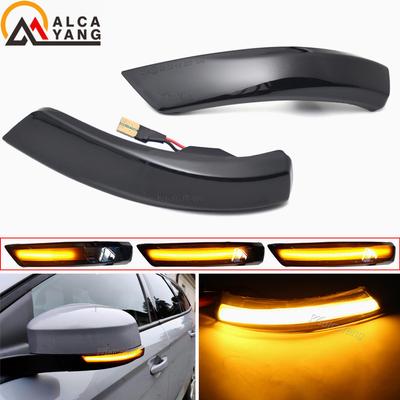 Dynamic Turn Signal Light LED Side Rearview Mirror Sequential Indicator Blinker Lamp for Ford Focus 2 3 Mk2 Mk3 Mondeo Mk4 EU
