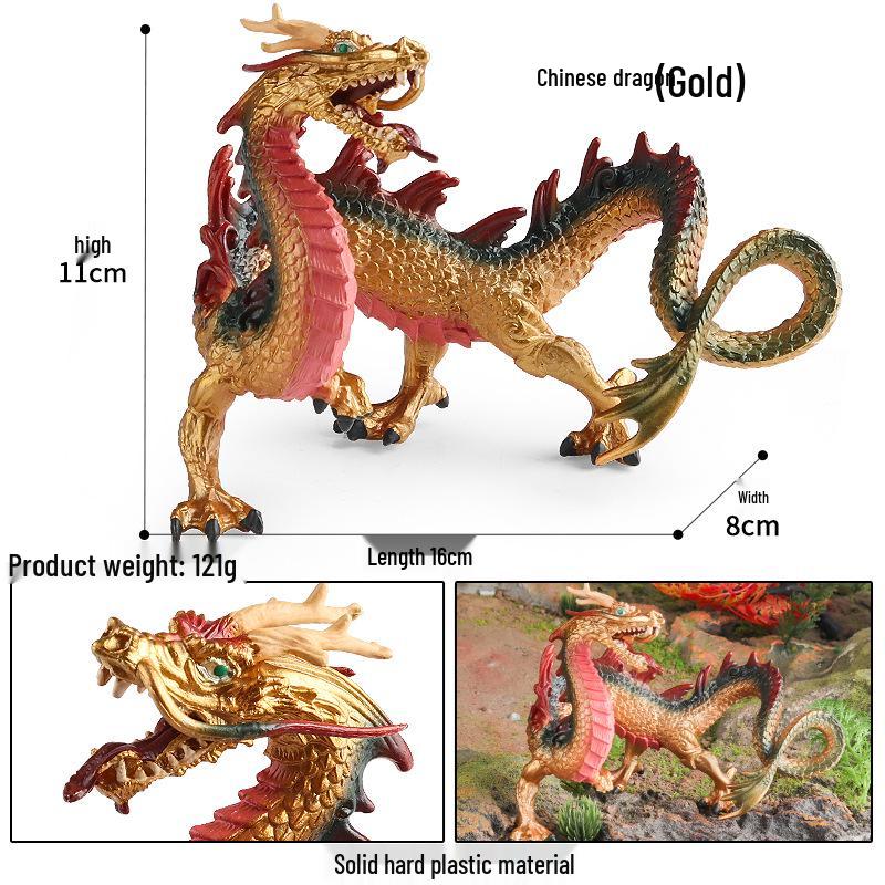 Magical Heart Demon Beast Toy: Mythical Knight with Weapon and Realistic Tree-Dinosaur Model