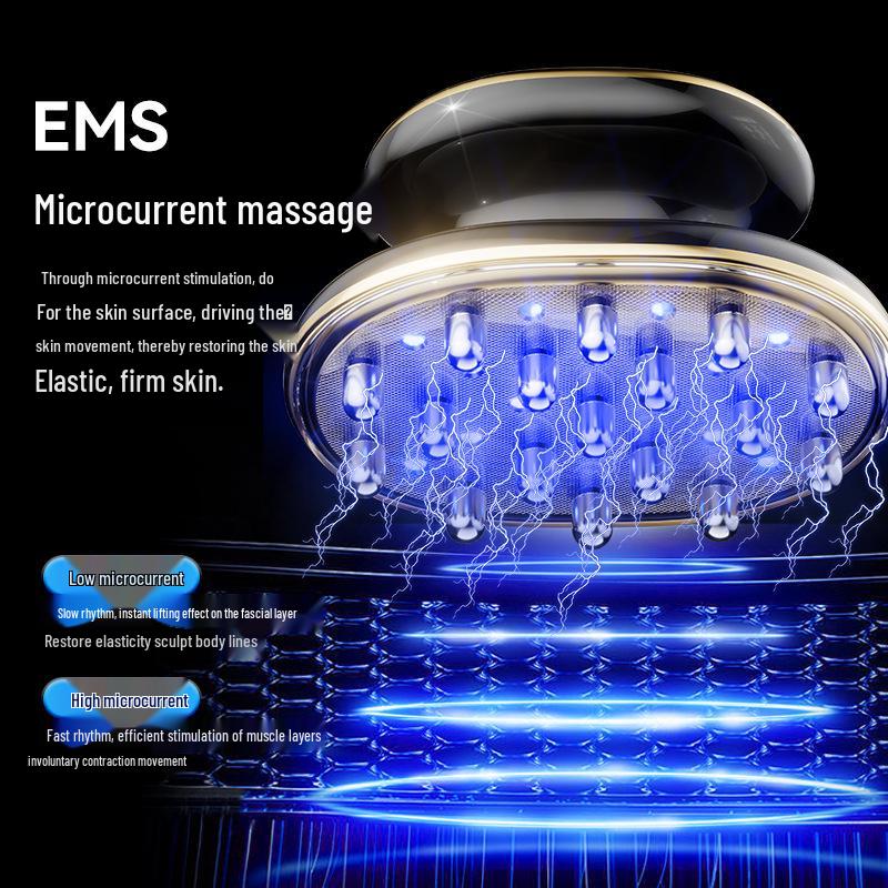 International Multifunctional EMS Meridian Massager - Multi-frequency Vibration, Heating, Fat Burning Beauty Brush.