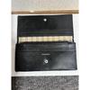 Used BURBERRY Coin purse Leather Bifold Long Wallet Nova Check Black