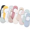 Women's Invisible Low-Cut Lace Socks: Thin, Breathable, Anti-Slip Silicone Heel, Short-Tube Cotton.