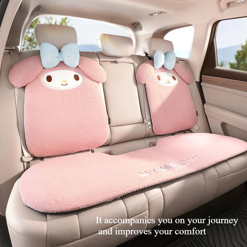 Cartoon Sanrio Car Seat Cushions for All Seasons Kawaii My Melody Winter Rear Seat Cover Car Cushions Cute Car Accessories