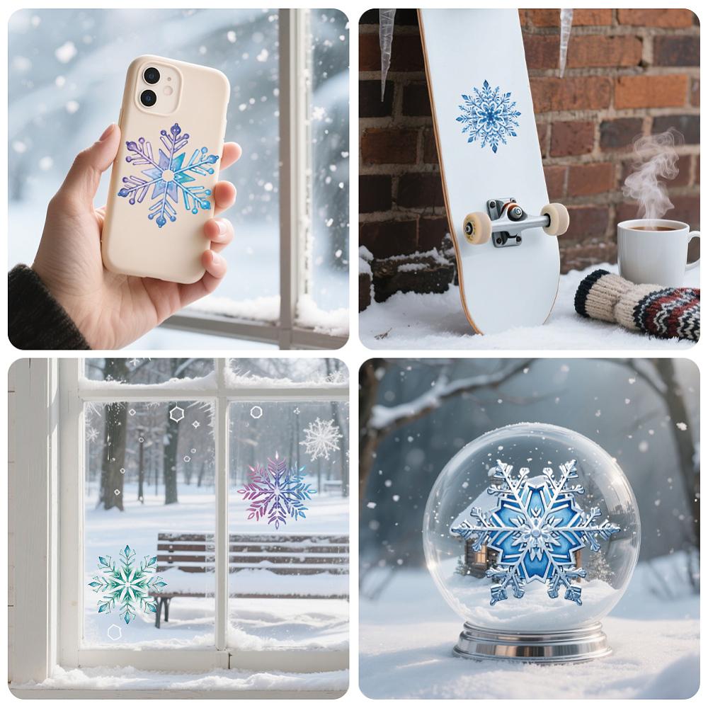 18Pcs Plastic Silhouette Paper for Lighting Decoration Paper Cut Light Box Snowflake 100x90mm