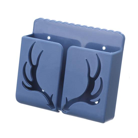 Mobile Phone Holder Mounted Creative Antlers Multi-function Wall Remote Control Storage Box Organizer