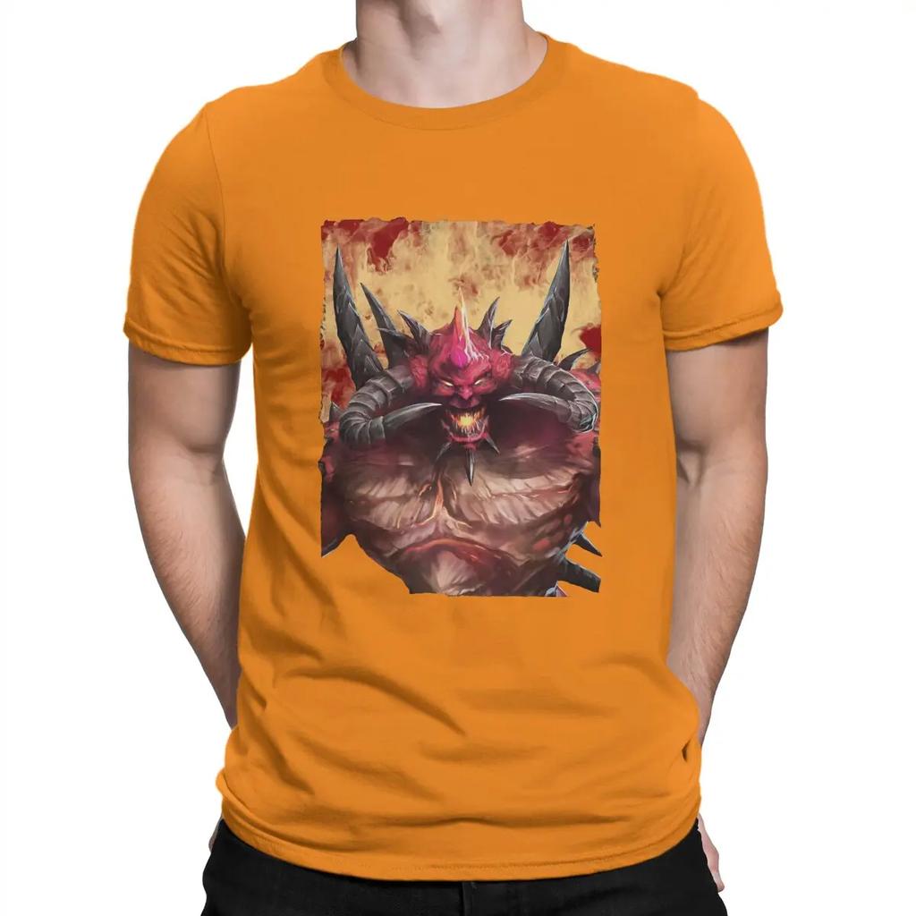 Men's Afraid T Shirt D-Diablo Pure Cotton Clothes Funny Short Sleeve Crew Neck Tees T-Shirt