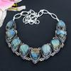 Labradorite Gemstone Handmade 925 Sterling Silver Jewelry Necklace 18" KG-1628
