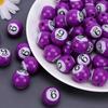 16mm Farbe Billardkugel Loch Acryl Armband DIY Schmuck In Arbeit Handgemachte Accessoires Runde Perlen Lose Perlen