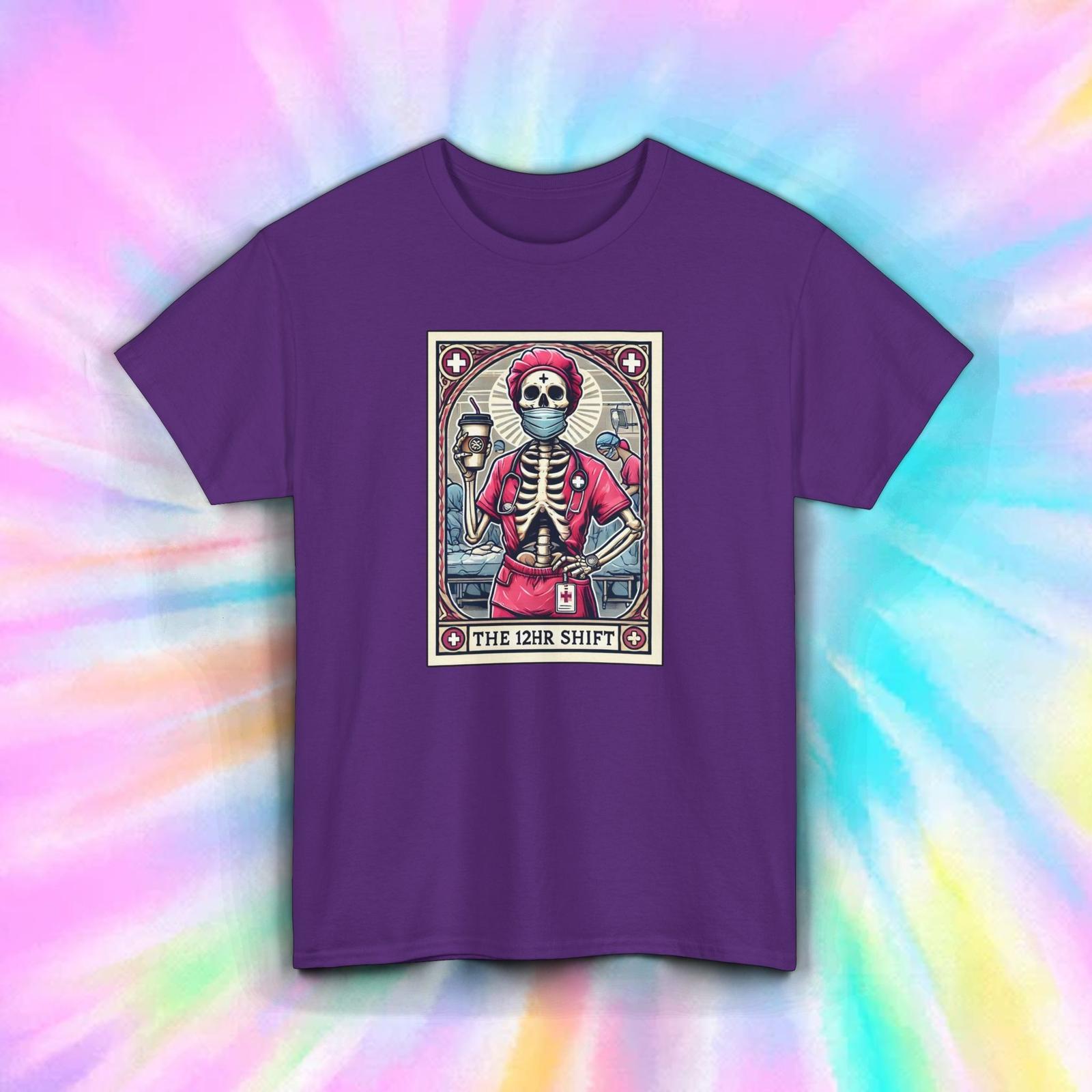 Funny Nurse Skeleton Coffee 12hr Shift Medical Worker RN Scrubs Shirt S-5XL S разноцветный