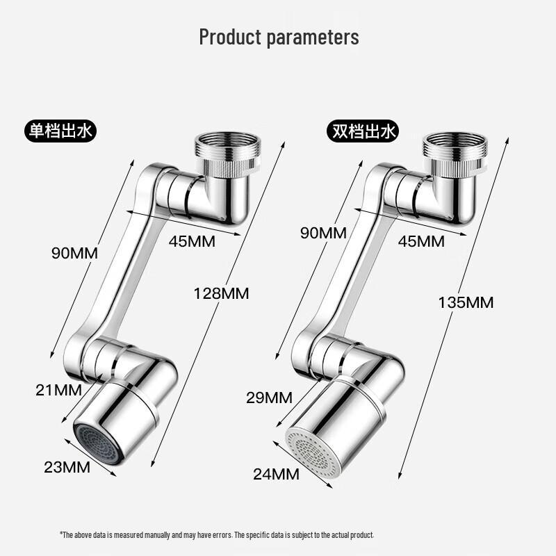 1440° Swivel Faucet Extender with Dual Spray Modes
