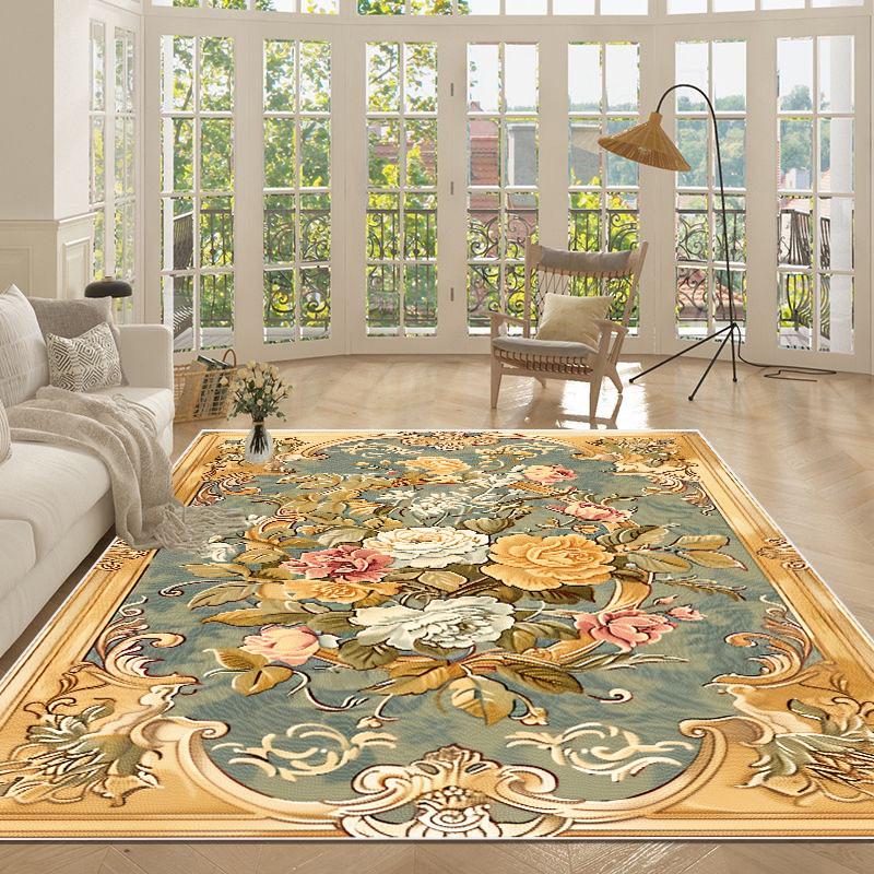 European Gorgeous Carpet Living Room Home Decoration Luxury Rugs for Bedroom Big Size Balcony Non-slip Floor Mat Washable Tapete