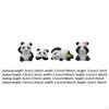 4Pcs Resin Panda Figurines Animal Figure Cartoon Hand Painted DIY Micro Landscape Pandas Sculpture