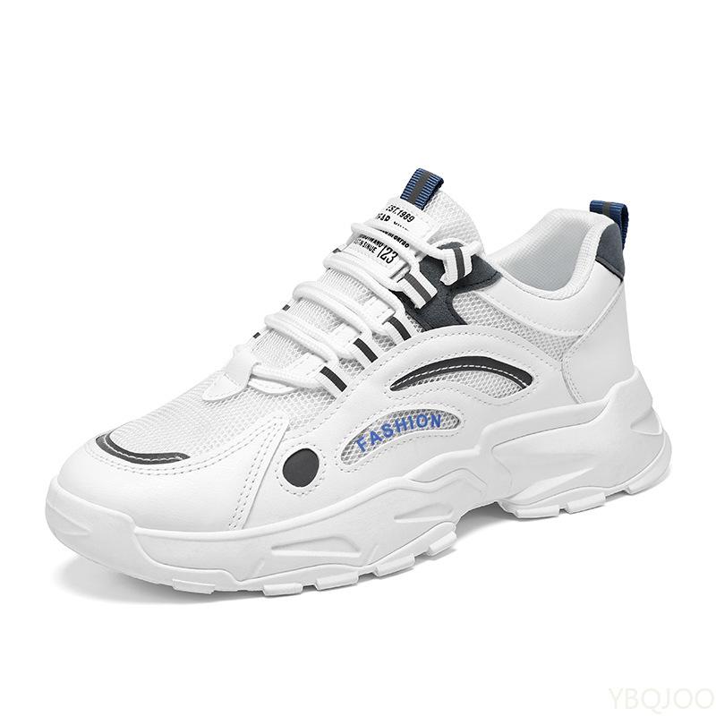 Men's Spring New Breathable Mesh Shoes Men's Trendy Versatile Thick Bottom Simple Comfortable Sports Leisure Shoes
