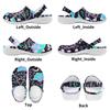 White EVA Clogs with Colorful Eye Print, Lightweight Slip On Garden Shoes, Breathable Beach Sandals, Indoor Outdoor Slippers for Men Women