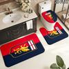 3pcs Genoa C.F.C Pattern Flannel Nonslip Absorbent Washable Decorative Bathroom Home Toilet Seat Cover Mat