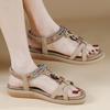 Boho Sandals Spring And Summer Diamond Flat Sandal For Women Comfortable And Versatile Shoes Sandalias De Mujer Verano 2026