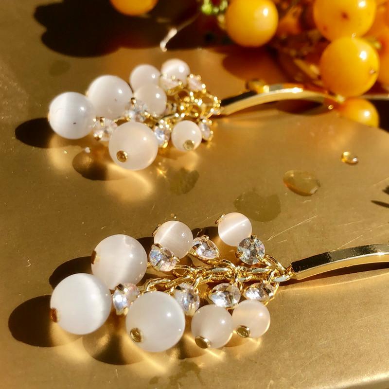 Stränge Opal Baumeln Ohrringe Für Frauen Persönlichkeit Mode Schmuck Brincos