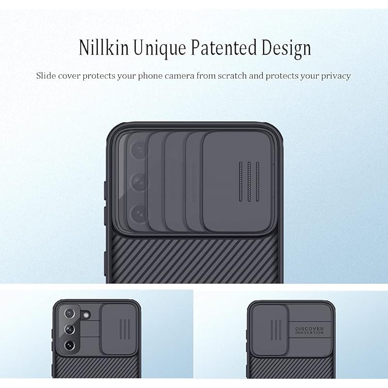 

Чехол для Samsung Galaxy S21 Plus 5G, Чехол Nillkin Camshield Pro с защитой камеры, Сдвижная крышка для объектива, Ударопрочный 215 чёрный