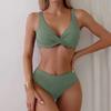 Sexy Bikini Set Women's Swimsuit 2025 Swimwear Woman Two-Piece Swimsuit Solid Bathing Suit Beach Swimming Suit Vacation Monokini