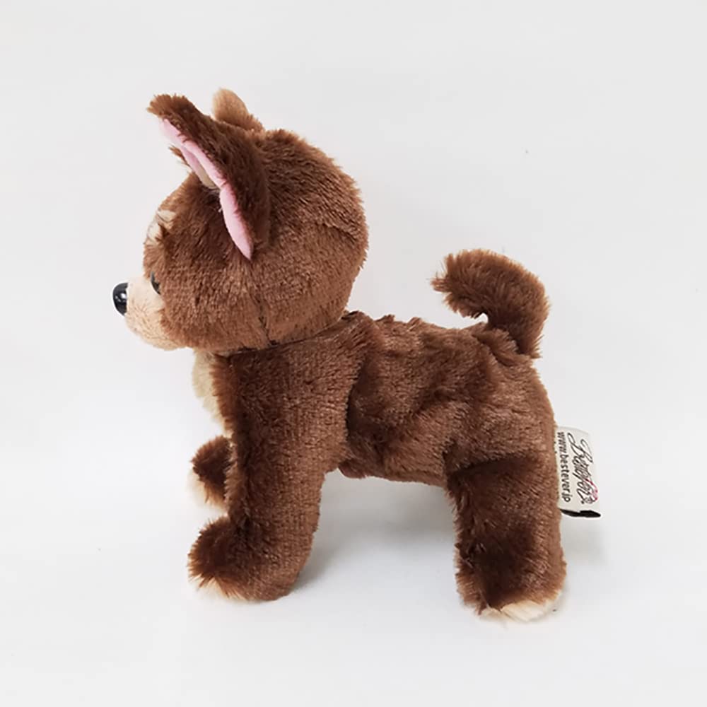 [BESTEVER] Dog Plush Toy, Realistic, Puppy, Squishy, Cute, Resizeable Hands, Birthday Gift [Premium Puppy] Chihuahua Smooth Chocolate Tan Best Ever