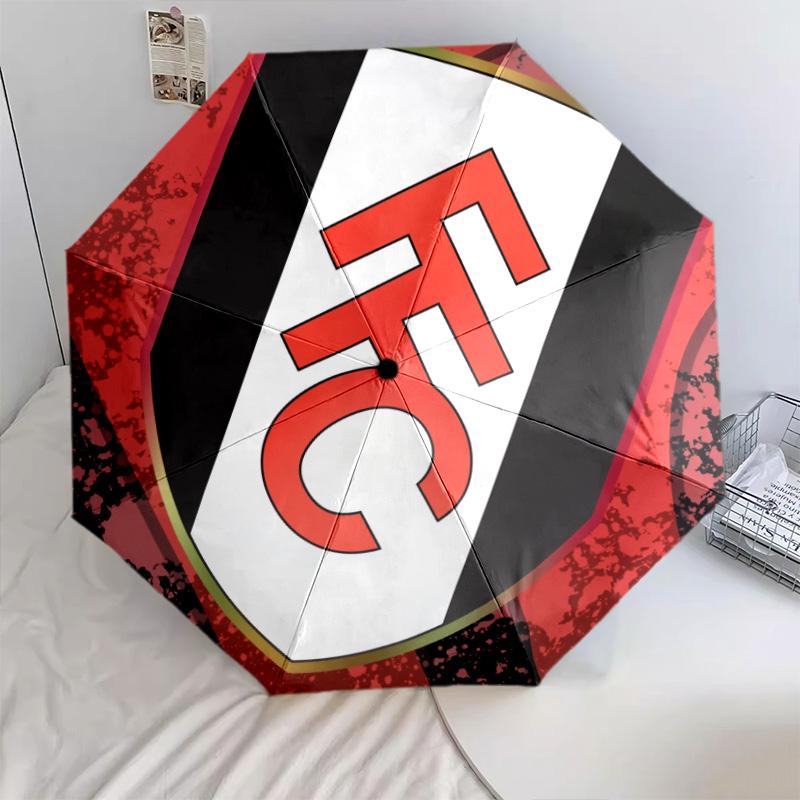 Fulham Football Club  Pattern, Automatic Folding Umbrella, Portable and Foldable Design, 8 Ribs, a Christmas or Birthday Gift.
