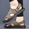 Classic High Quality Leather Sandals Summer New Outdoor Handmade Sandals Comfortable Men Breathable Beach Vacation Shoes