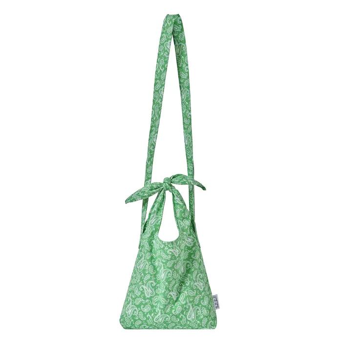 Paisley Print Tie Eco Bag Mini Cross_GREEN