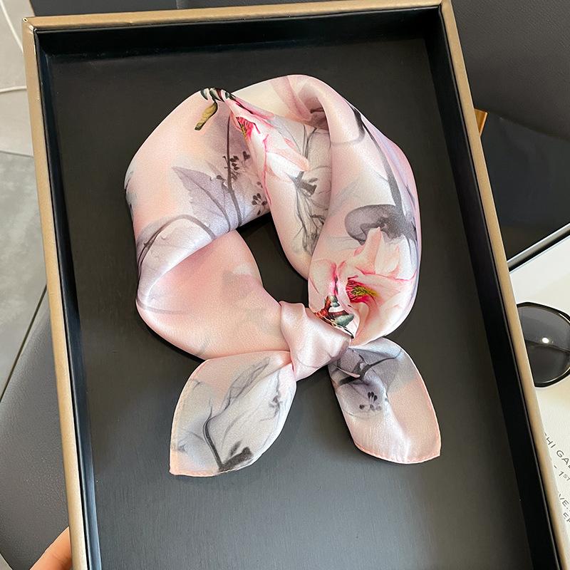 1116 New Silk Scarf, Mulberry Silk Spring Silk Scarf, Elegant Fashion Scarf, Simple Printed Small Scarf