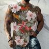 Mens Summer Surf Beach Tank Top Large Size Casual Breathable Sleeveless Top Loose Print Tank Top Man Shirt