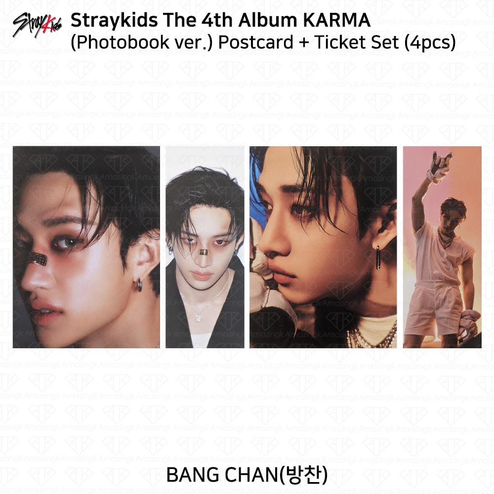 

Stray Kids 4-й альбом Karma версія фотокниги Офіційна фотокартка Bangchan Postcard Ticket