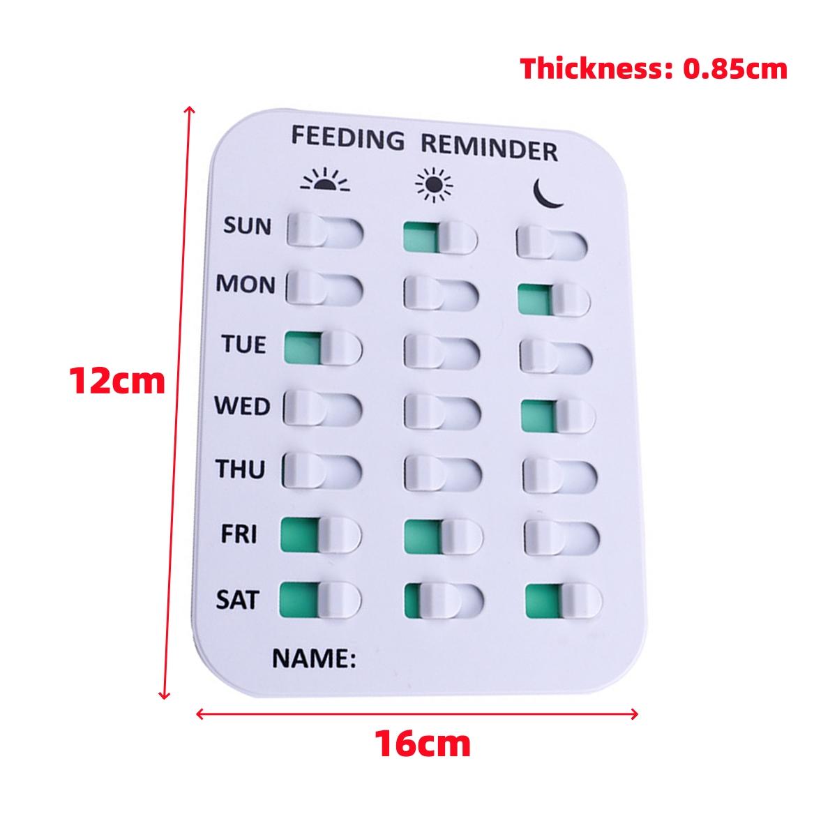 

1Pc Pet Feeding Record Board Practical Cat Dog Animal Weekly Feeding Record Chart Pet Diet Management Assistant Pet Supplies