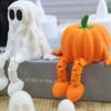 3D Printed Cute Ghost Figurines Fidget Toys Joint Movable Ghost Pumpkin Statue Desk Decoration Ornaments Halloween Gift