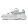 Li Ning 001 Fabric Synthetic Leather Shock Absorption Non-Slip Wear-Resistant Low-Top Sports Casual Shoes Women Sneaker White Blue AGCS110-1