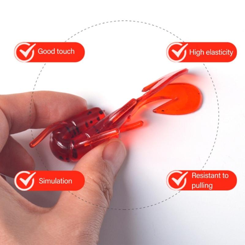 10pcs Artificial Swimbait 8cm Fishing Baits Lure 6g Shrimp Soft Baits Fishing Accessories Crawfish Lure for Trout