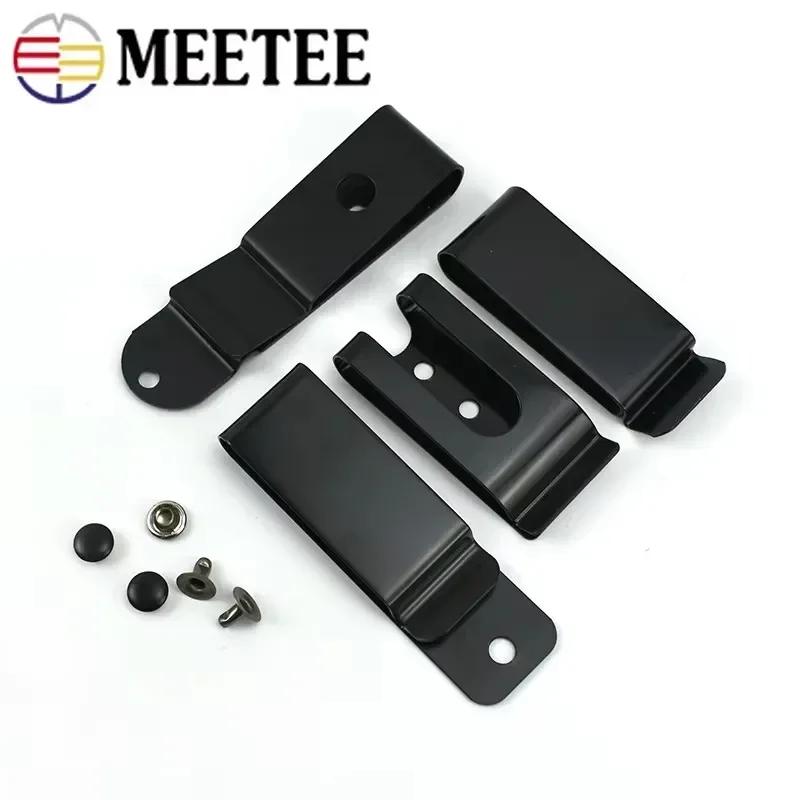 10/20/50Pcs Meetee Metal Belt Clip Buckles Wallet Holster Clips Hook Man Waistband Clasp DIY Bag Repair Hardware Accessories