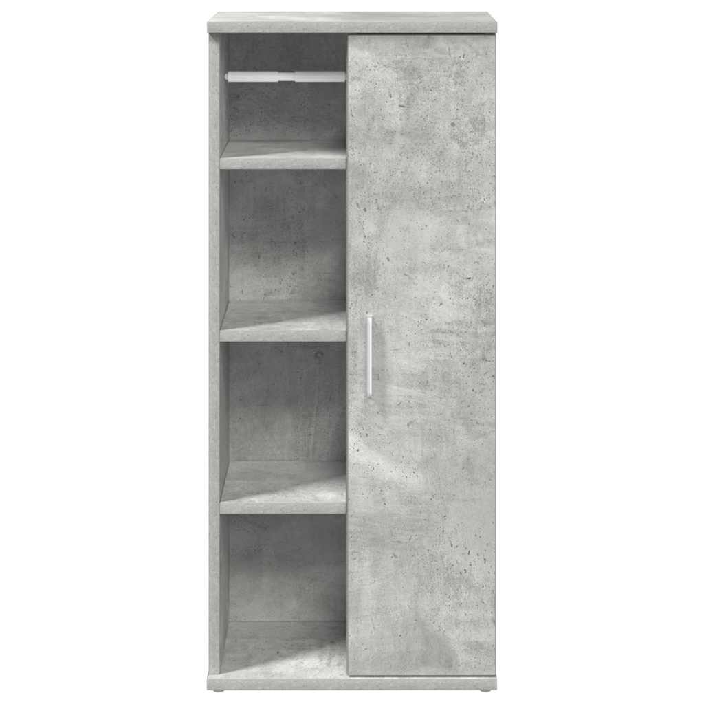 Bathroom Cabinet with Toilet Paper Holder Concrete Grey 39 X 22 X 90 Cm