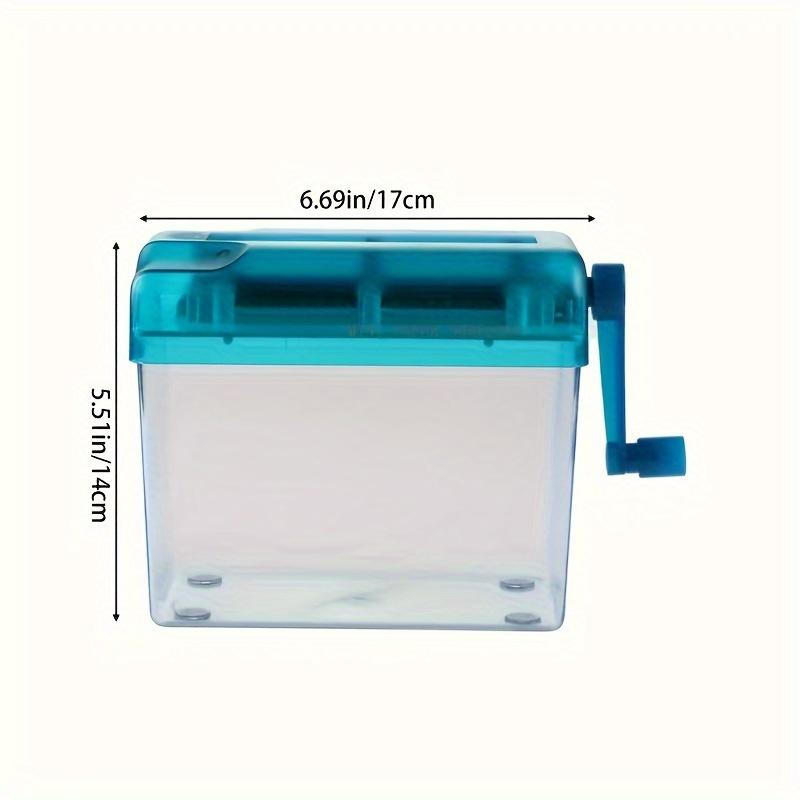 1PCS Mini Manual Shredder Office Desktop Paper Destroyer Small Plastic Hand-Crank Household Shredder for Safe Document Disposal