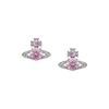 Ismene Saturn Pink Purple Diamond Design Fashion Elegant Brass Crystal Earrings Women Earrings 6201025302P271P271