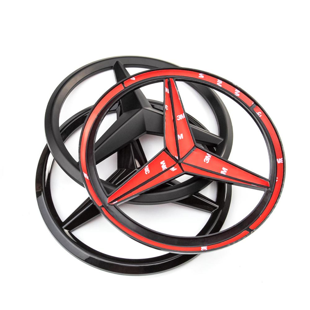1pc 188mm/210mm ABS Car Front Grille Badge Decal Cover Emblem For Benz W204 W205 W210 W211 W212 W213 A/C/E/S class/CLA/GLA GLC