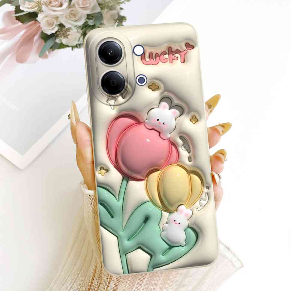 For Vivo Y05 4G 6.74" Case Silicone Back Cover Shockproof For Vivo Y11D VIVO Y05 4G Populairly Painted Butterflies Phone Cases