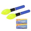 2pcs Glowing Fishing Floats LED Glowing Fishing Drifting Bobbers for Night FishingBlue