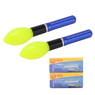 2pcs Glowing Fishing Floats LED Glowing Fishing Drifting Bobbers for Night FishingBlue