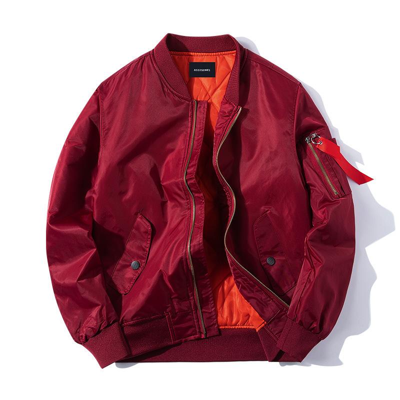 

Осенне-зимняя мужская спортивная и досуговая куртка большого размера с воротником-стойкой, на хлопковой подкладке S красный