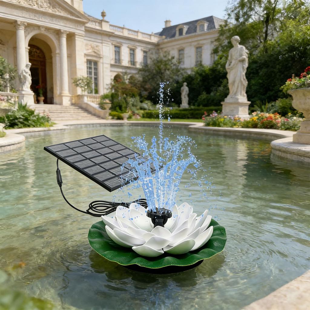 Elegant Sun Energy Flower Water Display For Backyard Improve Constructed From PET Layer And Single Crystal Silicon